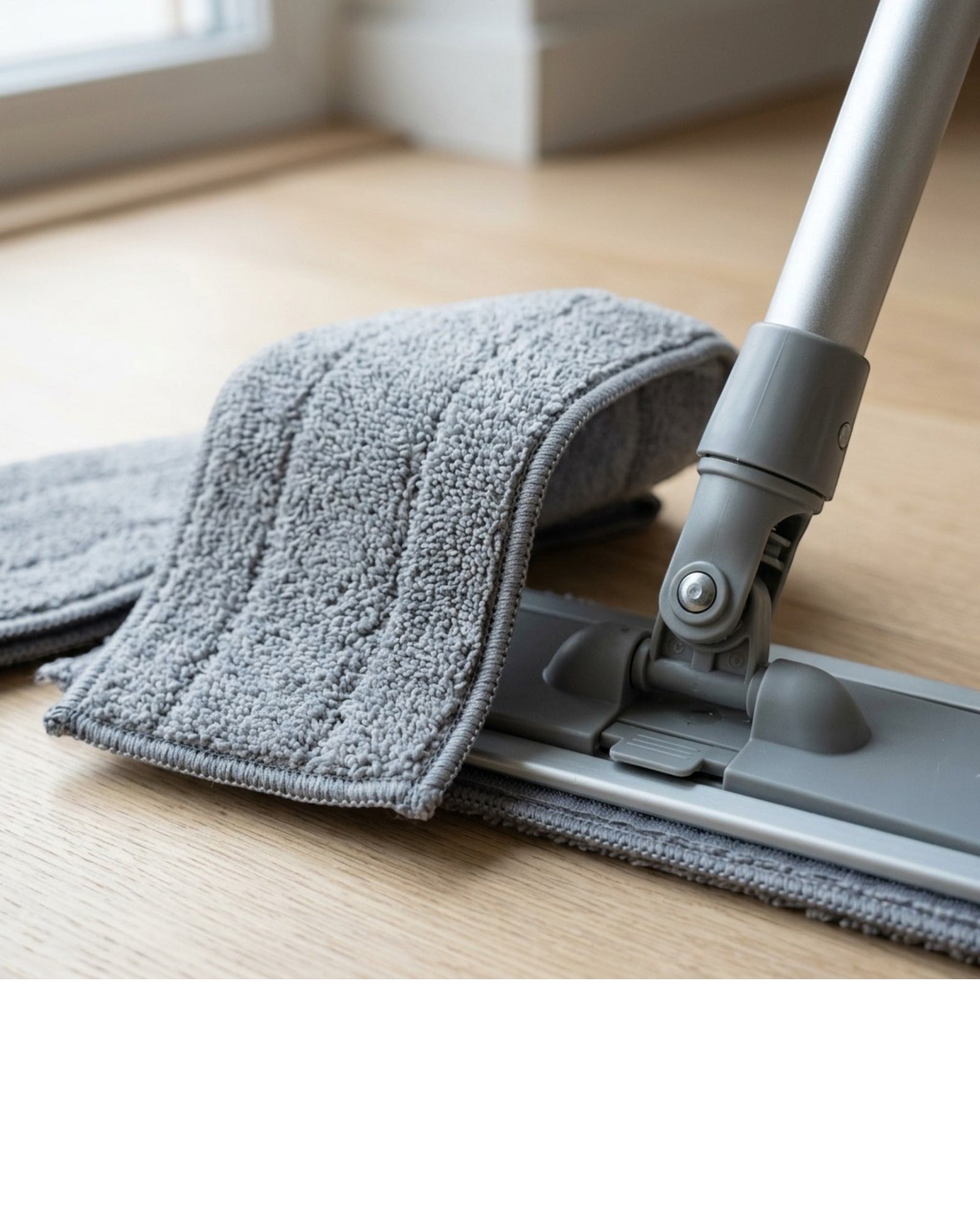 Minmly Microfiber Flat Mop with Washable Pads 3-Piece Gray