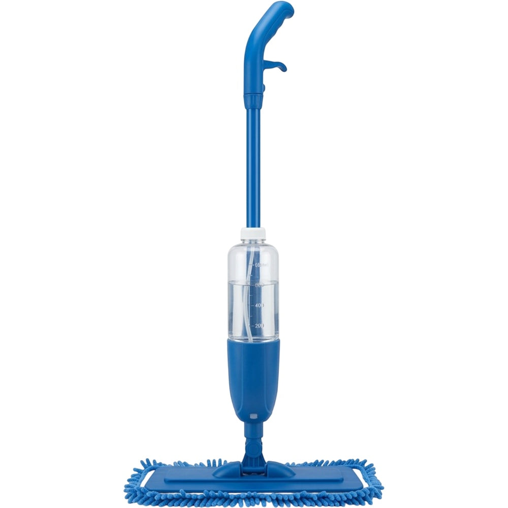 Minmly Spray Mop Refillable Bottle Microfiber Pad Blue