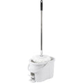 Minmly Spin Mop Bucket Set Stainless Steel Handle White