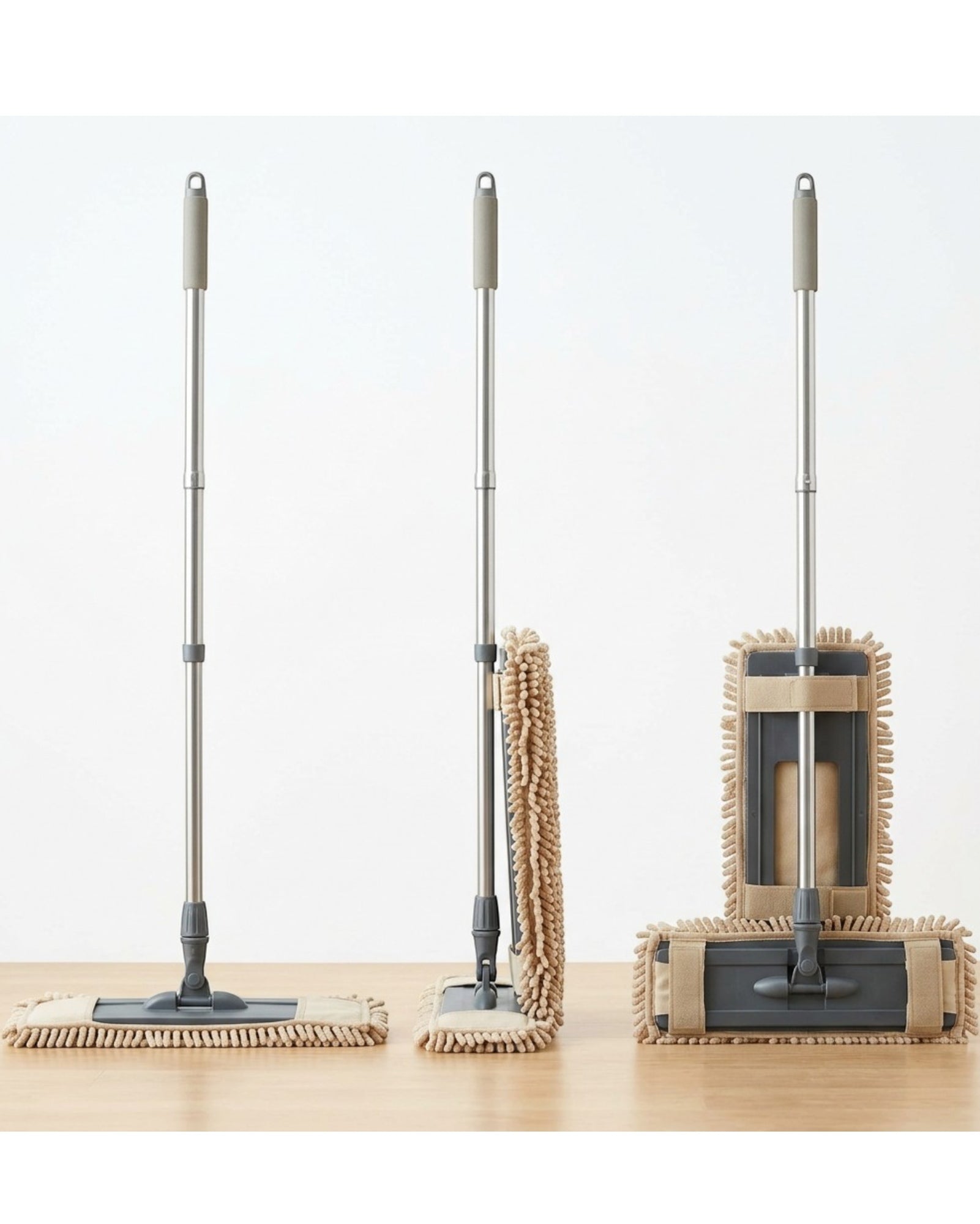 Minmly Dust Mop for Hardwood Floors 18 in Chenille Beige
