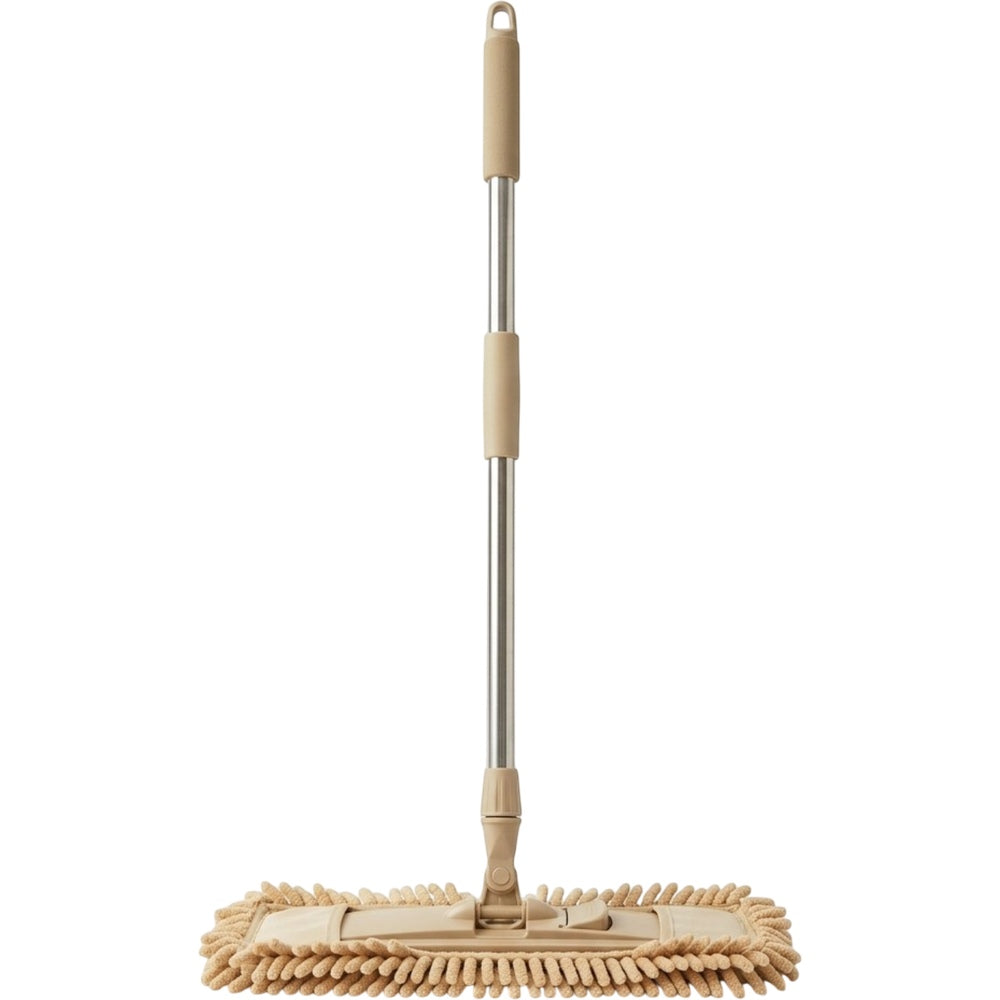 Minmly Dust Mop for Hardwood Floors 18 in Chenille Beige