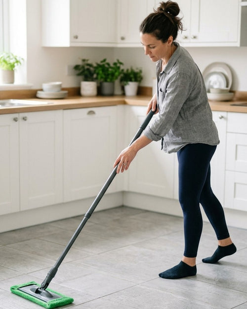 Minmly Extendable Tile Floor Mop Scrub Pad Green