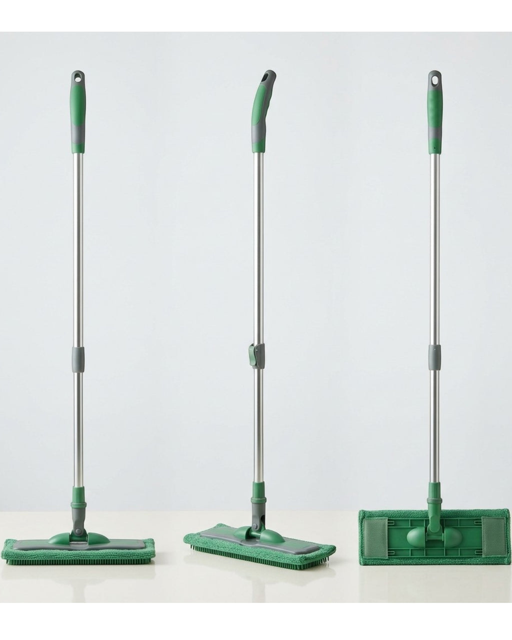 Minmly Extendable Tile Floor Mop Scrub Pad Green