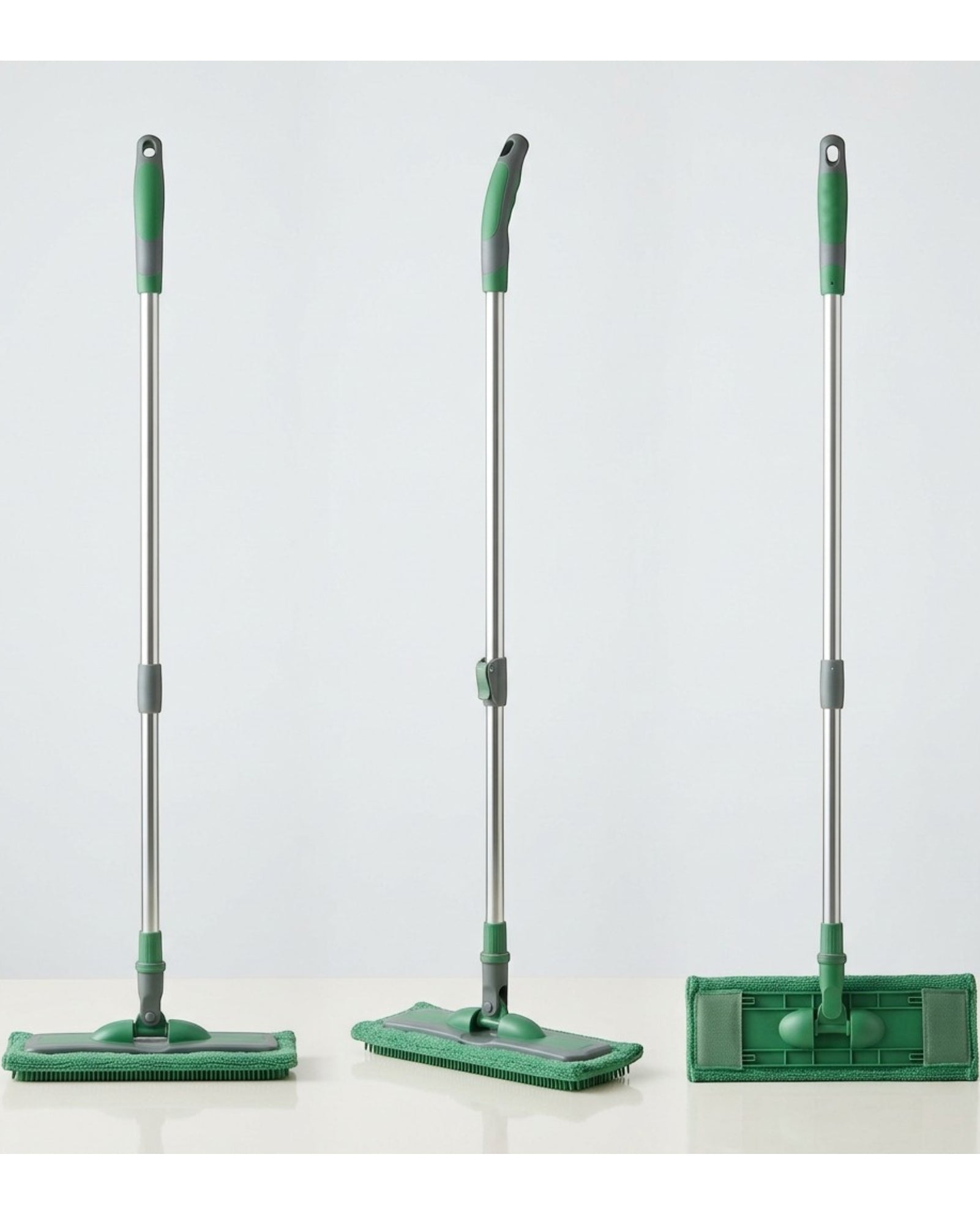Minmly Extendable Tile Floor Mop Scrub Pad Green