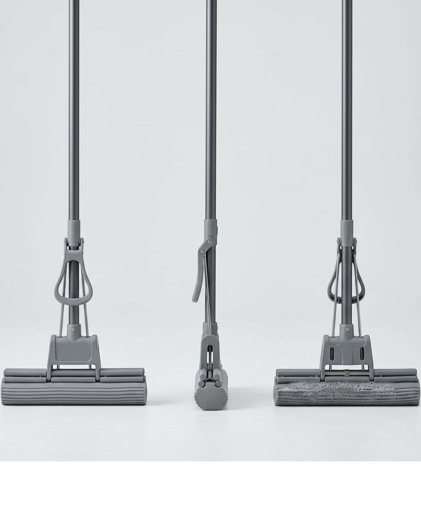 Minmly Compact Squeeze Mop Sponge Head 11 in Gray